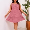 thumbnail image 4 of OSFVNOXV Plus Size Dresses for Women Summer Sleeveless Tank Classic Polka Dot Print Dress Loose Fit Swing Sundress ,Sizes L-4XL, 4 of 6