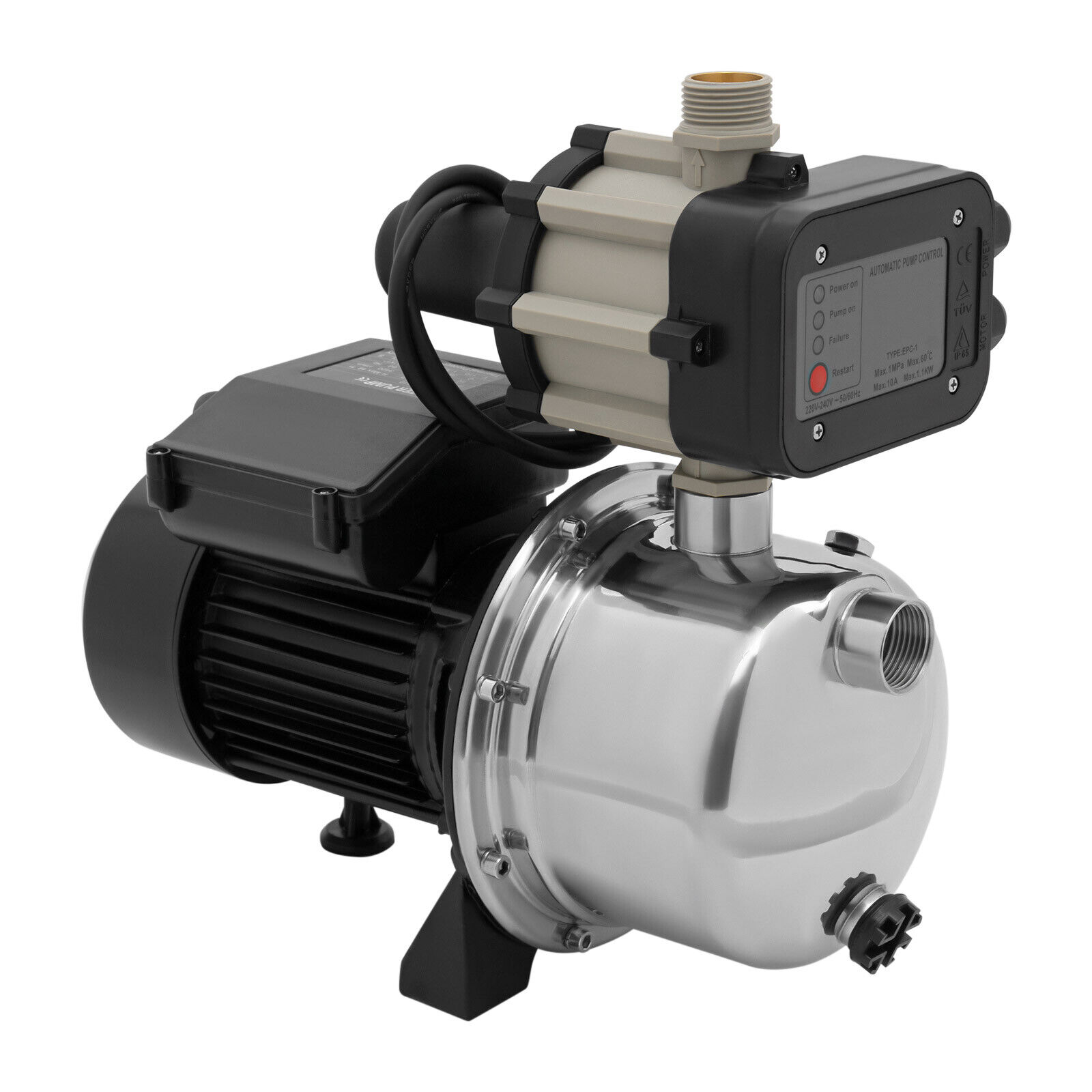 SHZICMY 1.5HP 1100W Shallow Well Jet Pump with Pressure Tank 1200GPH for Pumping Water