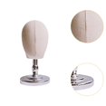 thumbnail image 6 of Mornei Head Model Hats Stand Holder with Base Mannequin Head Model Beginner Stylist silvery base, 6 of 9