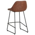 thumbnail image 4 of Sunpan Mccoy 26.5" Faux Leather and Fabric Counter Stool in Cinnamon Brown, 4 of 7