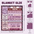 thumbnail image 2 of Gifts for Mom, Blanket for Mom Birthday Gifts for Mom from Daughter Son - Mothers Day Thanksgiving I Love You Mom Gifts Soft Cozy Throw Blanket 50"x60", 2 of 7