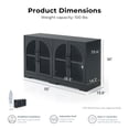 thumbnail image 2 of Bailor Rustic Wood Television Stand for TVs up to 60" with Adjustable Shelves, Black, 2 of 9