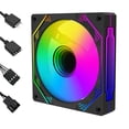 thumbnail image 5 of Almencla Fan 5V 3Pin + 4Pin ARGB Quiet High Performance Easy to Install Professional 120mm PC Fan Computer Fan Air, 5 of 7