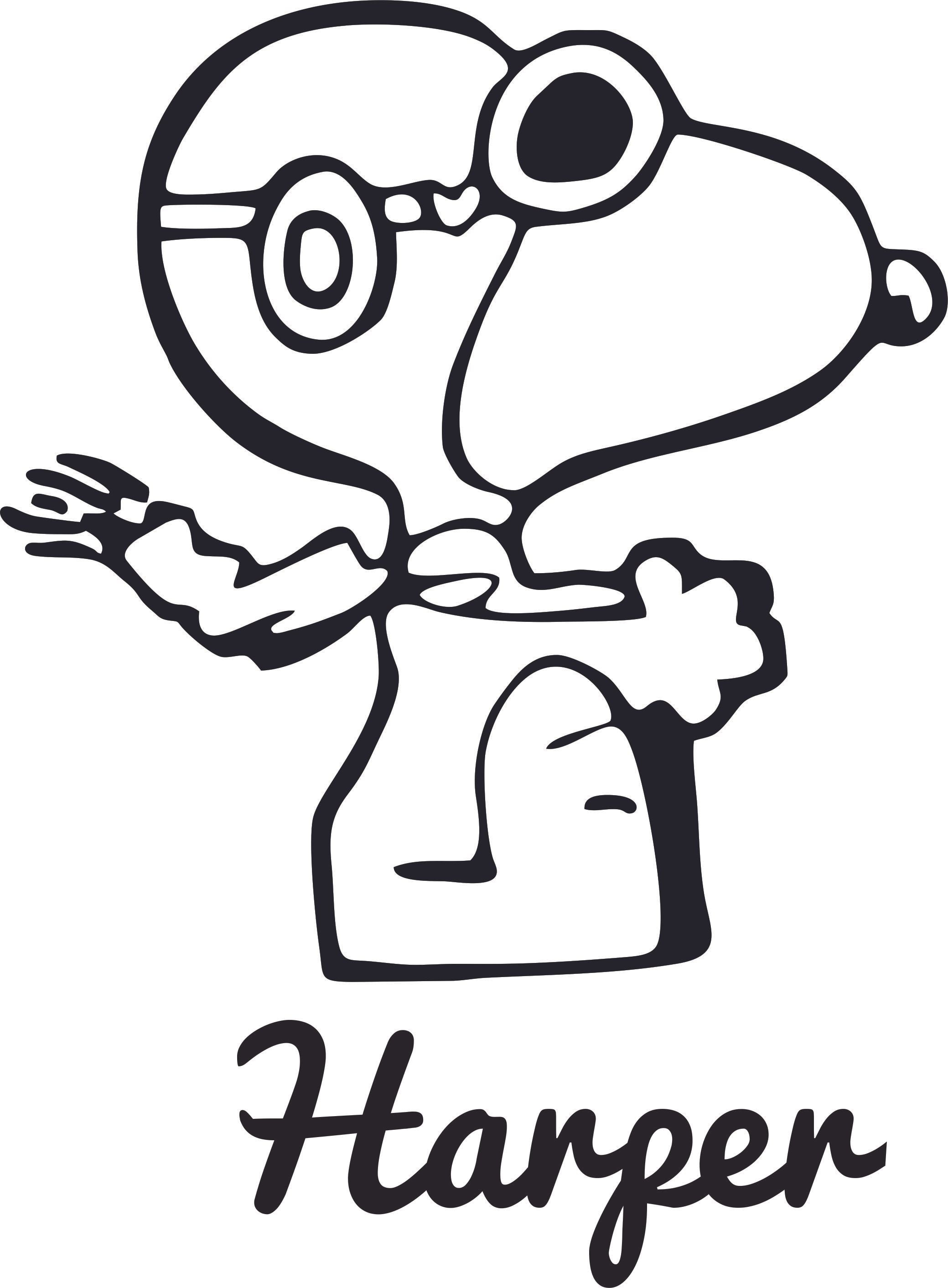 Snoopy Cape Relaxing White Cute Snoopy Customized Wall Decal Custom