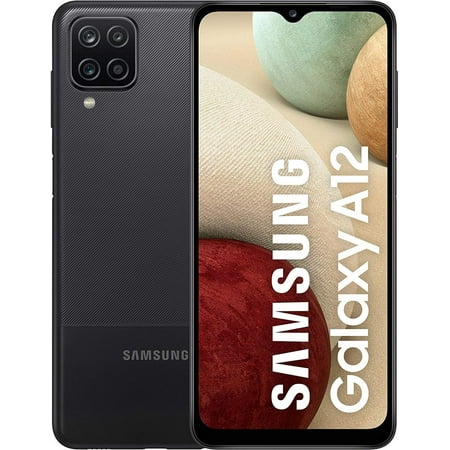 Pre-Owned Samsung Galaxy A12 32GB Black Fully Unlocked (Refurbished: Fair)