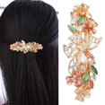 thumbnail image 1 of Lady Rhinestone Hair Clip Flower Decorative Butterfly Hair Clip French Barrette, 1 of 10