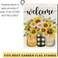 thumbnail image 6 of Spring Summer Seasons Garden Flag Floral 12.5x18 Inch Double Sided For Outside,Welcome Flower Sunflower Burlap Flag Farmhouse Rustic Holiday Yard Decoration Gift, 6 of 6