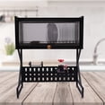 thumbnail image 4 of 2 Tier Over The Sink Dish Drying Rack, Over The Sink Shelf, Large Dish Drying Rack with Cover for Kitchen, Effective Dish Drying for Dishes, Glasses, Bowls, Cutlery (Width 25.6in), 4 of 9