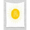 thumbnail image 1 of Here Comes the Sun Tapestry, Whimsical Illustration of Sun Times are Approaching Simplistic, Wall Hanging for Bedroom Living Room Dorm Decor, 40W X 60L Inches, Earth Yellow White, by Ambesonne, 1 of 2