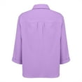 thumbnail image 3 of yievot Womens Button Down Shirts Plus Size 3/4 Sleeve Collared Casual Blouses Lapel Summer Tops, 3 of 7