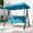 Blue, variant on Howsvn 3-Seat Patio Swing, Adjustable Canopy Steel Frame Glider, Cushioned Outdoor Backyard Swing, Black