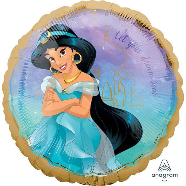New Disney Princess Jasmine  18” Mylar Foil Balloon Birthday Decoration Anagram 