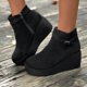 thumbnail image 2 of NECHOLOGY Zapatos Botines mujer Botas de otoño e invierno para mujer botas de tacón de cuña con punta redonda botas de mujer de talla grande botas de con tacón de cuña de suela gruesa (Black 8), 2 of 7