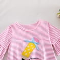 thumbnail image 6 of HAYIMI Girls Summer Striped Dress Outfit Sets With Socks Short Sleeve Casual Two Piece Clothes Sets For Toddler Kids Trendy Clothing Sets, 6 of 9