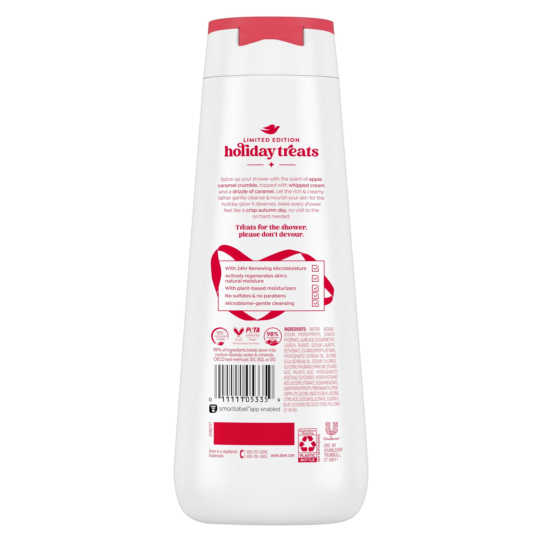 Dove Limited Edition Holiday Treats Body Wash For Deep Nourishment Apple Cider Carmel ,20 fl oz