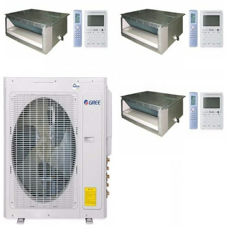

GREE Multi+ Ultra Series 42 000 BTU 3-Zone Concealed Duct 12K+12K+18K Ductless Mini-Split System