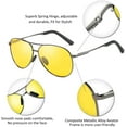 thumbnail image 5 of FEISEDY Night Driving Glasses Night Vision Aviator Anti Glare Eyewear for Men Women B2294, 5 of 15