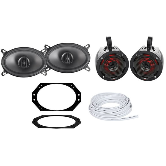 MTX 6.5" Rollbar Front Speaker Replacement Kit For Jeep Wrangler TJ 2002-2006
