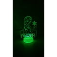 Frozen Elsa 3D Night Light Multi Color Changing Illusion Lamp for