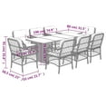 thumbnail image 4 of vidaXL 9 Piece Garden Dining Set with Cushions Brown Poly Rattan, 4 of 5