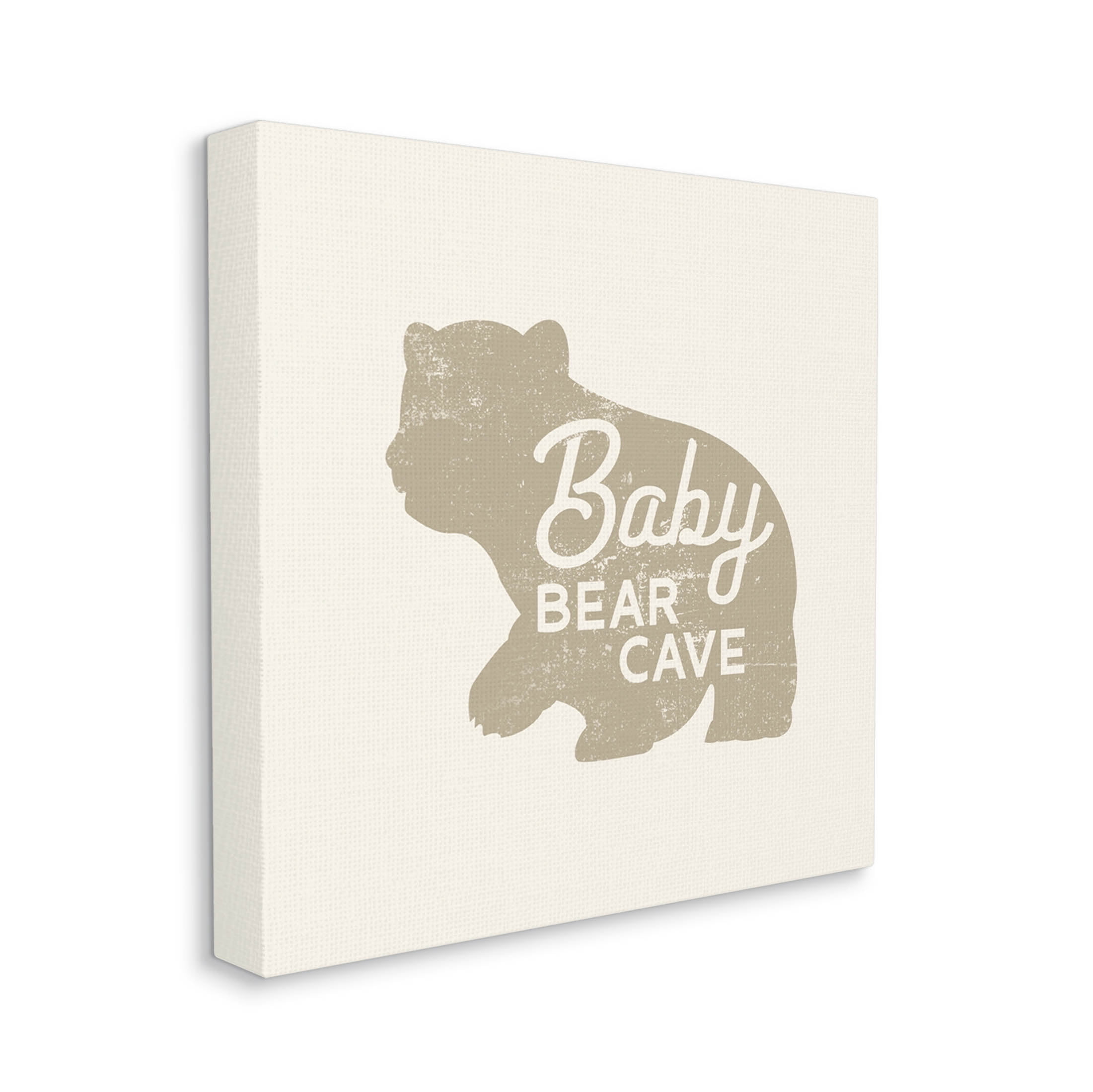 Stupell Industries Vintage Baby Bear Cave Graphic Art Gallery Wrapped Canvas Print Wall Art, Design by Lil' Rue