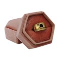 thumbnail image 2 of Cheers US Golden Ring with Hexagon Velvet Double Slots Ring Heirlooms Box Engagement Ring Box Velvet Jewelry Ring Box Engagement Wedding Box Keepsake Box Bridal Photo Ring, 2 of 7
