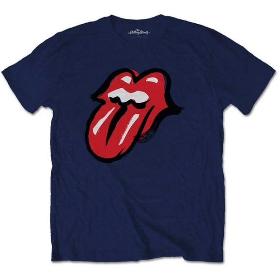 Men's Rolling Stones No Filter Tongue Slim Fit T-shirt Small Navy