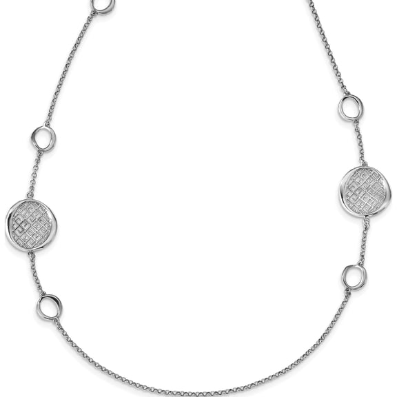Jewelry by Sweet Pea Sterling Silver Rhodium-plated Filigree Necklace