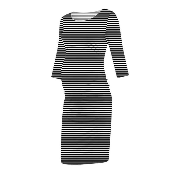 Fengqque Nursing Maternity Maternity Postpartum Comfort Dress Pajamas Solid Color Short Sleeve Round Neck Breast-Feeding Pregnant Nursing Dress