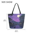 thumbnail image 5 of FORMRS Womens Canvas Tote Bag with Zipper Inner Pocket Shoulder Handbag, Purple Street, 5 of 7