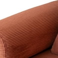 thumbnail image 5 of Furniture of America Everett Modern Chenille Multifunctional Compressed Sofa, Rustic Brown, 5 of 10