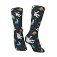 thumbnail image 3 of Goofa Space Printed Men's Crew Socks, Soft Durable Breathable Moisture-Wicking with Odor Control Cotton socks, 3 of 9