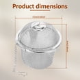 thumbnail image 2 of Jetcloudlive Metal Tea Infuser 2/2.5/3.1 in 304 Stainless Steel Fine Mesh Tea Strainer Ball for Coffee Bean Spice Office Living Room, 2 of 11