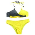 thumbnail image 3 of Puntoco Womens swimsuits clearance,Womens Padded Push-Up Bra Bikini Set Swimsuit Bathing Suit Swimwear Beachwear Gray, 3 of 6