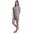 thumbnail image 2 of Moomaya WoMen's Short Sleeve Button Sleepwear Shorts Shirt Pj Set Nightwear, 2 of 6