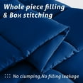 thumbnail image 3 of JUSTLET Luxury Solid Down Alternative Machine Washable Navy Comforters, Twin, 3 of 6