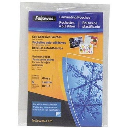 Business Card Pouches - Fellowes Self-Adhesive Business Card Pouches