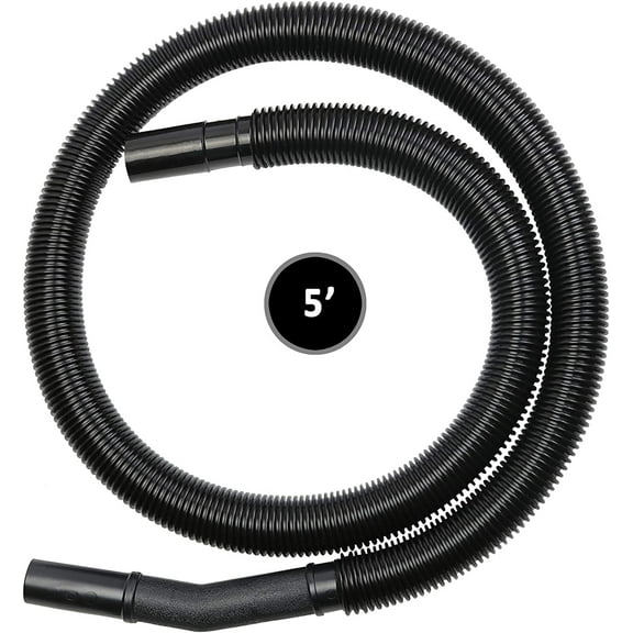 ALL PARTS ETC. 5 Ft Vacuum Hose for Stinger Shop Vac 2.5 Gal, 1.25" Replacement Hose – Compatible with Stinger Canister Vacuums, Bucket Head, Armor All, Some Milwaukee & More
