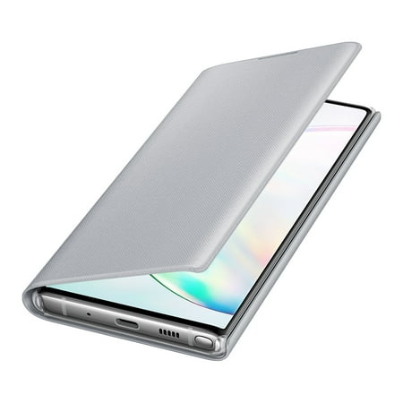 SAMSUNG Note 10 LED Wallet Cover, Silver