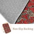 thumbnail image 6 of 2x3 Entryway Rug Bathroom Rugs for Front Door Bedroom Kitchen, Washable Vintage Print Carpet, Floor Mat with Non Slip Backing, 6 of 8
