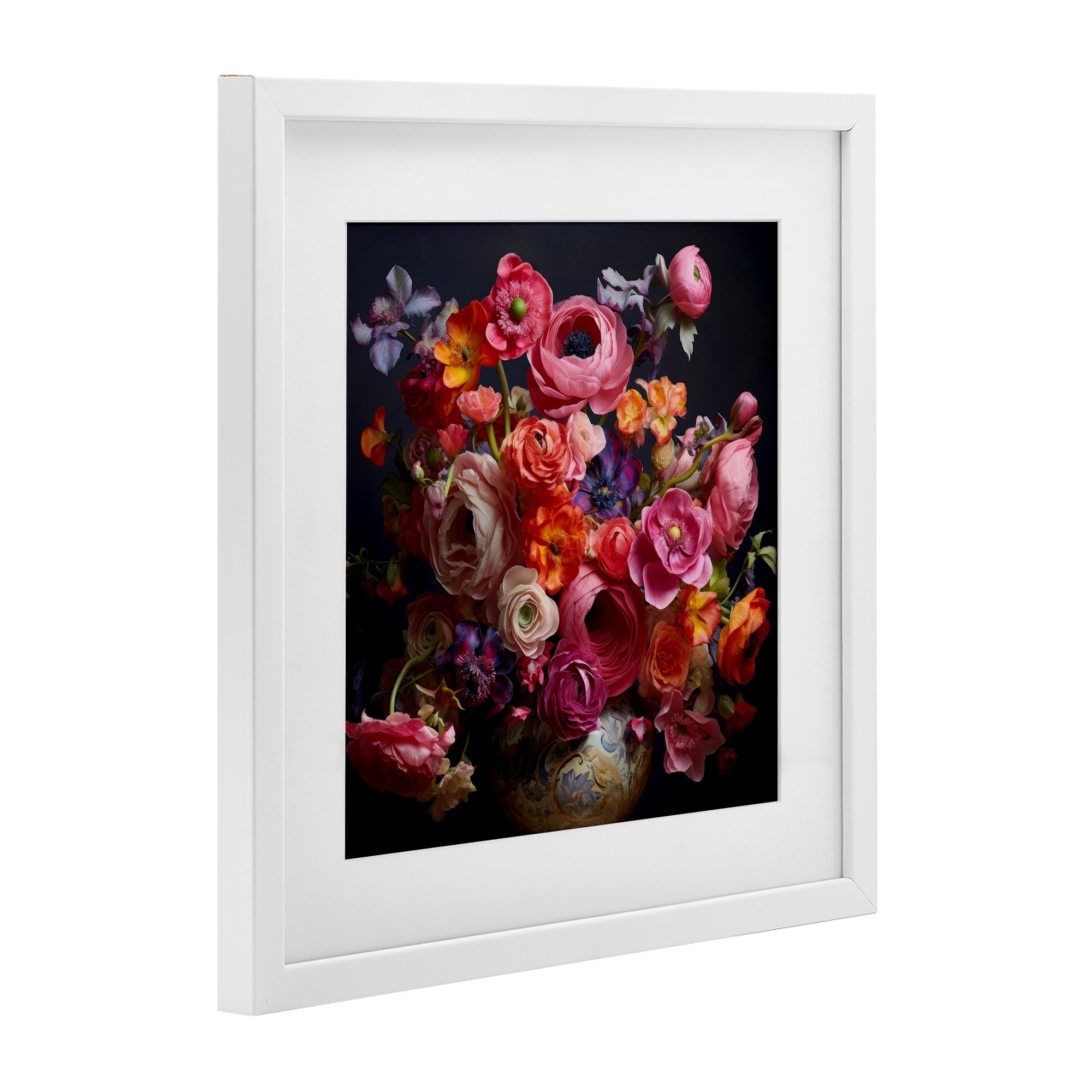Stupell Industries Harmonious Composition of Florals White Framed Print Under Glass, design by Lazar Studio
