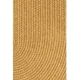 thumbnail image 2 of Gold Wool Rug Solid Braided Textured 2 Feet by 8 Feet Oval Thick Casual Carpet, 2 of 2