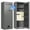 Light Gray, variant on KAER 8-10 Gun Safe, Fingerprint Rifle Safe, Quick Access Gun Safe for Rifle and Shotgun, Unassembled Gun Cabinet with Removable Shelf and Rifle Rack, Burgundy