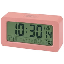 Unique Bargains Digital Alarm Clock with LED Display Pink 5.4"L x 1.4"W x 3.0"H