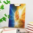 thumbnail image 7 of Coolnut Basketball Football Glitter 12.5"x9" Clipboard, Acrylic Fashion Letter A4 Size Clipboards with Metal Clip for Office School -12.5x9in, 7 of 7