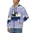 thumbnail image 3 of Honeii Bernese Mountain Dog Sitting Bath Tub Print Hoodies for Men, Pullover & Full Zip, Breathable Zip up Hoodie, Sweatshirt-3X-Large, 3 of 5