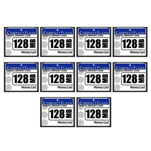 10X 128MB Compact Flash Memory Card for Camera, Advertising Machine, Industrial Computer Card