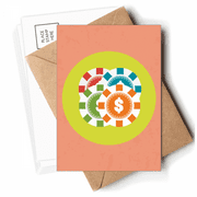 Chips Casino Cartoon Illustration Postcards Envelopes Blank Note Cards Mailing