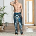 thumbnail image 2 of Pofeuu Forest Meditating Goat Print Men's Pajama Pants, Soft Lounge Pajama Pants with big pockets for Men Plaid Pj Bottoms-Medium, 2 of 6
