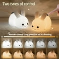 thumbnail image 3 of Luces nocturnas para niños, silicona ligera de 7 colores para guardería de bebés, lámpara de noche recargable USB portátil, 3 of 5